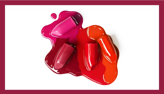 Multi-coloured lipsticks